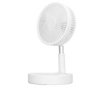 Itonash Retractable Folding Fan, 4 Speed USB Rechargeable Height Adjustable 45dB Quiet Battery Operated Floor Desk Fan with Removable Cover, for Home Office Gym Camping Travel (3600mAh)