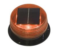 Itonash Solar Warning Strobe Light, 8 High Bright LED Beads Construction Road Flash Lamp with Rainproof, for Traffic Warning High Rise Buildings Ships Bridges (Yellow Lighting)