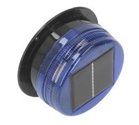 Itonash Solar Warning Strobe Light, 8 High Bright LED Beads Construction Road Flash Lamp with Rainproof, for Traffic Warning High Rise Buildings Ships Bridges (Blue Light)