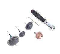 Itonash Tire Repair Patch Mushroom Plug Kit Tyre Repair Patch Plug Kit Tire Complete Tool Set with 4mm Drill Bit Buffing Wheel Roller for Cars Trucks Bikes