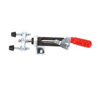 Itonash Toggle Clamp, 250kg Clamping Force 32mm Stroke High Carbon Steel Push Pull Mechanism, with Ribbed Plastic Handles, for Workpiece Machining and Fabrication