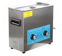 Itonash Ultrasonic Cleaner Sonic Cleaner Cleaning Machine 360HT 6.5L 40KHz 180W Heated Mechanical Timer 0-20 Min 0-80C SUS304 Stainless Steel with Basket and Sound Reduction Cover (British standard