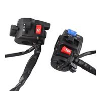 Itonash Universal Motorcycle Handlebar Control Switch, 1 Pair Left Right Turn Signal Horn Headlight Ignition Switch with Weatherproof Design, for 7/8inch 22mm Diameter Handlebar (Black)