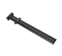 Itonash Woodworking Compass Tool, 14inch Aluminium Alloy Double Line Marking Ruler with Adjustable Positioning Blocks and Dual Needle Design, for Precise Line Drawing and Safe Storage (Black)