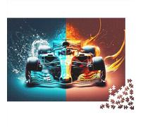 ItoNC Formula Car 1000pcs Wooden Jigsaw Puzzle for Adults & Teens, 75x50cm, 1 Set, 1000 Pieces, 1 Gram, Age 14+