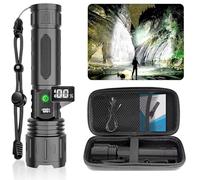 iToncs Rechargeable LED Torch High Lumens, 20000LM Super Bright Rechargeable Tactical Torches Flashlight with 5 Modes,Waterproof,Powerful Handheld Flash Light for Emergencies,Camping,Hiking