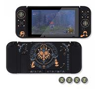 ITONGGUYUKI Dockable Protective Case Compatible with Switch, Hard Shell Case cover for Switch and Joy-Con Controllers with 4 Thumb Grips,zelda tears of the kingdom switch Carrying Case