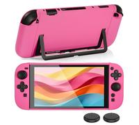 ITONGGUYUKI Dockable Protective Case for Switch 2 (2025), Slim Hard PC Shell with Detachable Joy-Con Cover, Anti-Scratch, Anti-Fingerprint, with 2 Thumb Grips (pink)