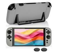 ITONGGUYUKI Dockable Protective Case for Switch 2 (2025), Slim Hard PC Shell with Detachable Joy-Con Cover, Anti-Scratch, Anti-Fingerprint, with 2 Thumb Grips (grey)