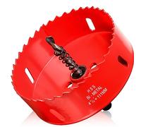 ITOOLFIRM Hole Saw 4 3/8” (111mm) for Wood, HSS Bi-Metal Hole Cutter with Pilot Drill Bit for Recessed Lights, PVC Boards, Fiberglass and Vent Pipes