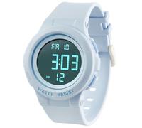 ITOOZYNN Digital Illuminated Wrist Watch for Boys and Girls, Kids Watch Age 7-16 Years, Waterproof 5ATM School, Outdoor, Sports Kids Watch, blue, Modern