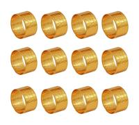 ITOS365 Hammered Gold Napkin Rings Set of 12 - Round Metal Napkin Holders for Elegant Table Décor, Wedding, Christmas & Dinner Parties
