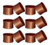 ITOS365 Handmade Round Hammered Antique Napkin Rings Holder for Dinning Table Parties Everyday, Set of 12