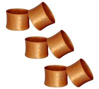ITOS365 Handmade Round Hammered Napkin Rings Holder for Dinning Table Parties Everyday, Set of 6