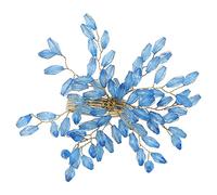 ITOS365 Napkin Rings Set of 6 for Dining Table Decoration Parties Everyday Metal Napkin Holder Leaf Turquoise (Pack of 6)