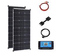 ITOSUI 400w Monocrystalline Solar Panel 800w 18v Solar System Kit Pv Module Battery 20a Controller Pv Connector for Home, Caravan, Caravan, Boat.,Two