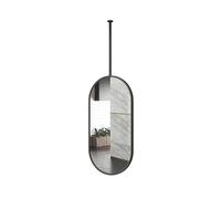 ITOSUI Bathroom Ceiling Mirror,Suspended Decorative Above The Sink,Metal Frame Rectangular Hanging,Suitable for Window Entrance(Black,40x70cm)