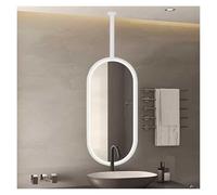 ITOSUI Ceiling-Suspended LED Bathroom Mirror with Illumination | Wall-Mounted Makeup with Adjustable Lighting | Suitable for Entryways and Cloakrooms(White,50x90cm)