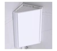 ITOSUI Corner Cabinet with Mirror,Single Door Bathroom Wall Mount Mirror Cabinet,Aluminum Alloy Frame HD Mirror,Ventilation Design,for Bathroom Bedroom(White)