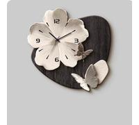 ITOSUI Decorative Wall Clock, Modern Floral Art Butterfly Sculpture, Silent Non-Ticking Nature Inspired Artwork for Living Room, 12 Inch