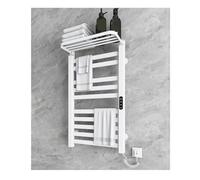 ITOSUI Electric Heated Towel Warmer, Towel Drying Rack with Built-in Timer Temperature Adjustment 86-158°F / 30-70°C, Large Hot Towel Racks Wall Mounted with Top Shelf,A White,Right Line