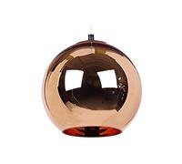 ITOSUI Lighting Fixture 1-Light Modern Creative Chrome Red Copper Mirror Ball Pendant Lamp E27 Adjustable Globe Hanging Light Chandelier Barn Warehouse Metall Round Lampshade (Size : Diameter 40cm)