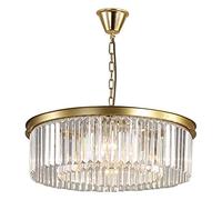ITOSUI Lighting Fixture American Minimalist Crystal Pendant Light, Retro Gold Crystal Chandelier LED Ceiling Light Living Room Restaurant Hotel Hanging Lamp Fixture E14*4,D40cm (Color : CHANDELIER)