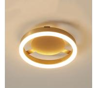 ITOSUI Mid Century Modern Ceiling Light Gold Flush Mount Ceiling Light for Living Room 20CM LED Antique Vintage Chandelier Light for Corridors Tri-Color Rustic Close to Ceiling Light Fixtures