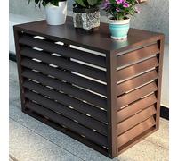 ITOSUI Mini Split Condenser Cover, Mini Split Air Conditioner Cover for Outside Units, Fence to Hide air Conditioner, Outer Materia, (Color : Brown Flat roof, Size : 110*
