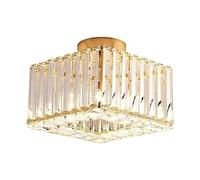 ITOSUI Modern Elegant Crystal Ceiling Light Chandelier E26 Gold Flush Mount LED Crystal Lighting Fixture 23Cm X 23Cm for Bedroom Living Dining Room Hallway