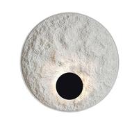 ITOSUI Moon Wall Sconce LED Wall Light, Circular Decorative Lamp, Mid-Century Art Lighting, 3-Color Dimming Moon Texture Resin, 20 Inch Large Ambient Glow for Bedroom Living Room Hallway Decor(30cm)