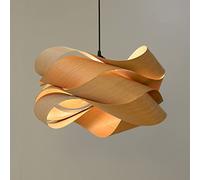 ITOSUI Pendant Lights Modern Natural Wood Veneer Ceiling Light Fixture Shades Spiral Wood Pendant Lamps Ceiling Lampshade Chandelier Wood Hanging Lights LED / 45cm