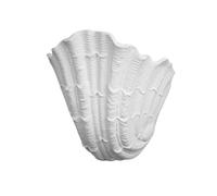 ITOSUI Shell Wall Sconce Plaster Conch Wall Lamp White Gypsum 3D Sea Theme Coastal Lighting for Bedroom Living Room Hallway Stairs G9 Base 7.5 Inch Small Artistic Wall Fixture(7.5" (19cm))