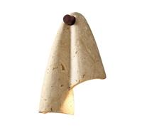 ITOSUI Travertine Wall Sconce, Natural Stone Solid Wood Accent Light, Sculptural Form Wall Lamp for Bedroom Living Room Bedroom Textured Hallway Lighting Fixture