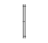 ITOSUI Vertical Towel Warmer Rack Stainless Steel,Heated Towel Racks Bathroom with Timer 0-9H and 30-70°C,Electric Towel Warmer Wall Mounted Towel Warming Rack,Black 2 bar,Hard Wire