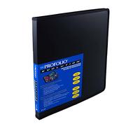 Itoya ProFolio Evolution 9x12 Black Photo Album Book with 48 Pages - Protective Plastic Sleeves for Safe Document Storage