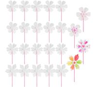 Itoyx 24Pcs Blank DIY Paper Pinwheel Kit, Novelty DIY Pinwheels Craft,Color Your Own White Pinwheels, Bulk Summer Spring Craft Kit, Arts and Craft Party Activity, Windmill Toy for Holiday Gifts
