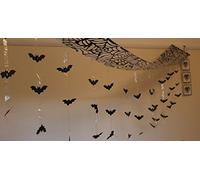 itp Halloween 3m Bat Attack Foil Ceiling Hanging Decoration-3m x 30cm, Black, 19.6 x 39.4 x 2 cm