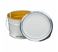 ITP Packaging 10 Litre Metal Tin Pail Bucket Drum Tub, 5 Pack