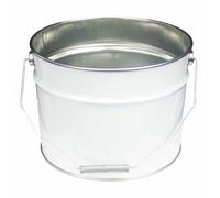 ITP Packaging 10 Litre Metal Tin Pail Bucket Drum Tub with Lid, 2 Pack