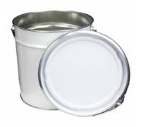 ITP Packaging 15 Litre Metal Tin Pail Bucket Drum Tub, 5 Pack