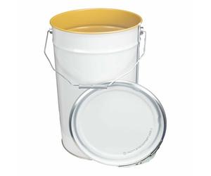ITP Packaging 2 x 25 Litre Metal Pail Bucket Drum with Lid & Ring Closure UN Approved (Pack of two)