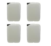 ITP Packaging 20 Liter Plastic Water Storage Container with Tamper Evident Cap for Water Storage, Camping, Boating, Gardening (4 PACK) (Natural)