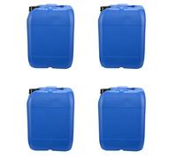 ITP Packaging 20 Liter Plastic Water Storage Container with Tamper Evident Cap for Water Storage, Camping, Boating, Gardening (4 PACK) (Blue)