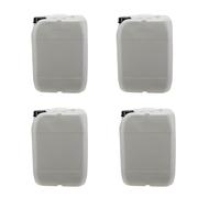 ITP Packaging 20 Liter Plastic Water Storage Container with Tamper Evident Cap for Water Storage, Camping, Boating, Gardening (4 PACK) (White)