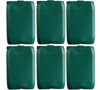 ITP Packaging 20 Liter Plastic Water Storage Container with Tamper Evident Cap for Water Storage, Camping, Boating, Gardening (6 PACK) (Green)