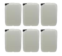 ITP Packaging 20 Liter Plastic Water Storage Containerwith Tamper Evident Cap for Water Storage, Camping, Boating, Gardening (6 Pack, Color: Natural)