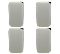 ITP Packaging 4 PACK - 25 Litre Plastic Jerry Can with T/E Cap for Camping, Caravanning, Boating Water Transportation and Storage