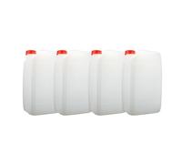 ITP Packaging 4 x Heavy Duty 25 Litre Anti Glug Ecovent Jerry Can Plastic Water Tank/Carrier for Camping with Eco Vent Design Food Grade Un Approved