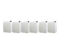 ITP Packaging 6 PACK - 20 Litre Plastic Jerry Can with T/E Cap for camping, caravanning, boating water transportation and storage